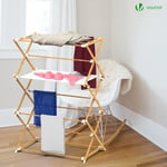 Folding Clothes Airer, Extendable Tower Clothes Dryer, Space Saving, 3 Levels