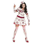 "ZOMBIE NURSE" (dress, fingerless gloves, headpiece) - (XS)