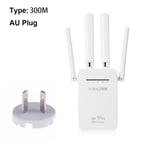 300/1200mbps Wireless Range Extender Dual Band Wifi Repeater Au Plug (300mbps)