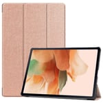 SKALO Samsung Tab S7 FE Trifold Suojakotelo - Ruusukulta