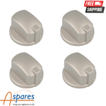 INDESIT HOTPOINT OVEN COOKER KNOB GAS SWITCH SILVER INOX C00284958 PACK OF 4