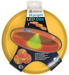 alldoro 63019 Sky Light Disc, Disque de Lancer Ø env. 27 cm, Disque Frisbee avec 3 LED, pour Plage, Jardin et extérieur, Jeu de Lancer pour Enfants à partir de 4 Ans et Adultes, Orange