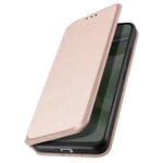 Flip Case for Samsung Galaxy A03 Core Card Holder & Video Stand Rose Gold