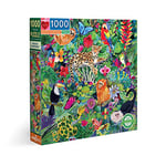 eeBoo Amazon Rainforest 1000 pièces Animaux Carton recyclé pour Adulte-Puzzle sur la forêt amazonienne, PZTAZR, Multicolore, 1 EA