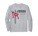 Jesus - King of Kings, 1 Cross 3 Nails 4 Given Christian Long Sleeve T-Shirt