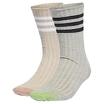 Adidas, Comfort, Chaussettes (2 Paires), Heather/Wonder Beige/Black/White, Xs, Unisexe-Adulte