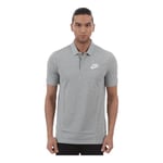 Nike Polo Matchup Homme, Gris(dark grey heather/White), FR : S (Taille Fabricant : S)