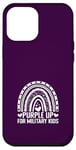 Coque pour iPhone 12 Pro Max Purple Up For Military Kids Sensibilisation Militaire Enfant Arc-en-ciel