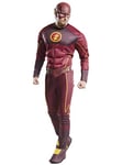 Rubie's - Déguisement Officiel de Flash de DC Comics - De Luxe - pour Adulte - Taille XL - Tour de Poitrine : 111,7 cm à 116,8 cm - Tour de Taille : 91,4 cm à 101,6 cm - Entrejambe : 83,8 cm