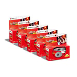 AGFA PHOTO 601020 - Appareil Photo Jetable LeBox Flash, 27 photos, Objectif Optique 31 mm - Gris et Rouge - Neuf