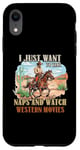 Coque pour iPhone XR Faites la sieste et regardez un fan du film Western Movie Lover