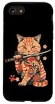 Coque pour iPhone SE (2020) / 7 / 8 Chat Samouraï Japonais Ninja Yakuza Tatouage