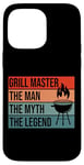 iPhone 14 Pro Max BBQ Smoker Grill Master The Man Myth Legend Retro Vintage Case