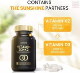 Vitamin D3 K2 Capsules - 4000 IU Vitamin D & 100mcg Vitamin K MK7   4 Months