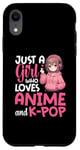 iPhone XR Just a Girl Who Loves Anime and K-Pop Anime Merch Japanese Case