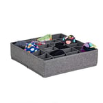 LOVE IT STORE IT - Organisateur Tiroir 24 Compartiments Premium - En Tissu - Pliable - Pour Rangement Vêtements Ou Penderie Enfant - 30x30x8cm - Gris Chiné