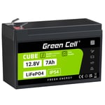 Green Cell CUBE 7Ah 12.8V LiFePO4 Akun UPS:lle & Valvontaan