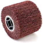 Brosse Abrasive Brosse en Fibre Synthétique pour Rénovateur Extérieur, Ø120x100x19mm, Grain 120 - Ahlsen