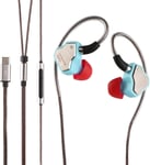 7Hz Salnotes Zero Hifi ¿¿couteurs Intra-Auriculaires De 10 Mm Dynamiques Iem Avec Diaphragme En M¿¿tal Composite, Cable Ofc 2 Broches D¿¿tachable (Blue, Avec Mic, Type C)