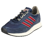 adidas Glenbuck Mens Navy Burgundy Fashion Trainers - 4.5 UK