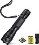 Lampe Torche IR 940nm Lampe de Poche Infrarouge 5 W - Devrait Fonctionner avec un Appareil de Vision Nocturne - Torche Infrarouge Zoomable pour Observation de Nuit, Chasse