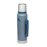 Stanley Classic Legendary Thermos 1L - Maintient la Température 24h (Chaud/Froid) - Bouteille Isotherme - Sans BPA - Gourde Isotherme 1L en Acier Inoxydable - Gourde Inox - Hammertone Ice