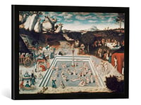 Kunst für Alle 'Encadré Image de AKG Anonymous Lucas Cranach d.Ä./la Fontaine de Jouvence/1546, d'art dans Le Cadre de Haute qualité Photos Fait Main, 60 x 40 cm, Noir Mat