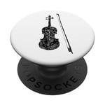 Violon et Archet (Noir Ancien) Violoniste PopSockets PopGrip Adhésif