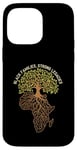 Coque pour iPhone 14 Pro Max Black History Month - Chemise africaine noire avec racines de la famille