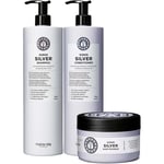 maria nila Sheer Silver Bundle Shampoo 1000 ml & Conditioner 1000 ml &