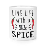 Live Life With A Little Spice Chilli Makeup Brush Pencil Pot Spicy Food Funny