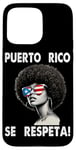 Coque pour iPhone 15 Pro Max Porto Rico Se Respeta Afro Boricua PR Drapeau Protestation