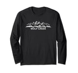 Wolf Creek Colorado Ski Resort Mountain Silhouette Long Sleeve T-Shirt