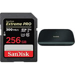 SanDisk Extreme PRO 256GB UHS-II SDXC card with the SanDisk ImageMate PRO USB-C Multi-Card Reader/Writer