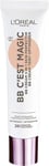 L'Oreal Paris BB Cream C'est Magic 02 Light, Ultra-Lightweight, Infused with Fig