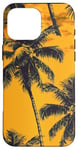 Coque pour iPhone 16 Pro Max Jaune Vintage Motif Palmier Tropical Paradise Decor