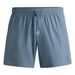 BOSS Men's Iconic Swim Short, Open Blue490, XXL