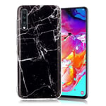 Samsung Marble Galaxy A70 kuoret - Musta marmori