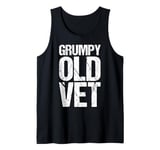 Grumpy Old Vet Funny Military Veteran Men Women Tank Top