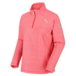 Regatta Montes-Women's Lightweight Microplush T-Shirt with Tiny Stripe Print and Half Zip Fleece, 8