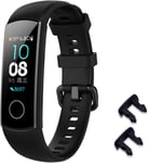 Lot Bracelet De Compatible Avec Huawei Honor Band 4/5 Remplacement, Silicone Bande De Remplacement Réglable Sangle Pour Honor Band 5/Band 4 (Noir)[Dzb041596]