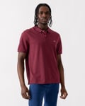 Gant Mens Regular Fit Short Sleeve Shield Logo Pique Polo - Wine - Size Large