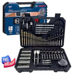 Bosch Drill Bit Set Professional Titanium 103 Piece Masonry Metal 2608594070