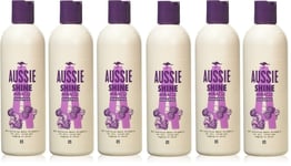 Aussie Miracle Shine Shampoo with Australian Beach Strawberry, 300 ml -Pack of 6