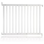 Safetots Stair Gate Wooden, Chunky, Screw Fit Gate, White, 63.5cm - 105.5cm