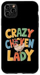 Coque pour iPhone 11 Pro Max Crazy Chicken Lady Farm Œufs frais Coq Agriculteur de volaille