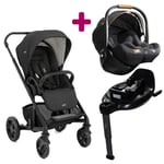 Joie Pack poussette duo Chrome Shale + coque I-level Recline Eclipse base pivotante encore