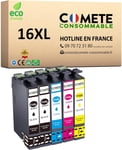 16XL 5 Cartouches d'encre Compatibles avec EPSON 16 XL/T1631 Stylo Plume pour Cartouche Epson WF 2510 WF 2010 2520 2530 2540