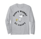 Peanuts Snoopy And Woodstock Running Dont Worry Be Happy Long Sleeve T-Shirt