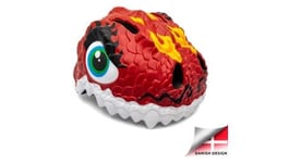 Casque de velo pour enfants   dragon rouge   crazy safety   certifie en1078